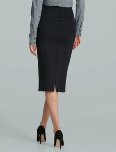 NEOPRENE CEO MIDI SKIRT - Black