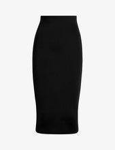 NEOPRENE CEO MIDI SKIRT - Black