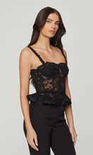 NICOLE MESH LACE BUSTIER - Black