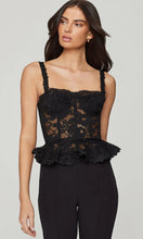 NICOLE MESH LACE BUSTIER - Black