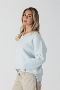 OCEAN HEART SWEATER - Powder Blue