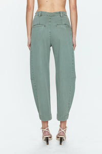 ELI HIGH RISE ARCHED TROUSER - Calvary Olive Green