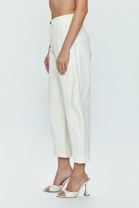 ELI ARCHED TROUSER - Eggshell