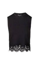 PALANI LACE COMBO TOP - Black