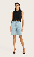 PALANI LACE COMBO TOP - Black
