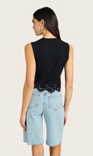 PALANI LACE COMBO TOP - Black