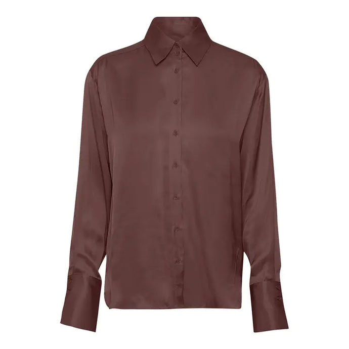 PAULINE BLOUSE-Brown Puce