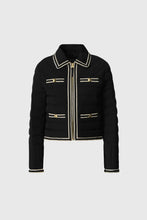 PETUNIA CROCHETED TRIM DOWN JACKET- Black