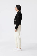 PETUNIA CROCHETED TRIM DOWN JACKET- Black