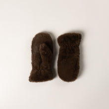 FAUX FUR MITTENS - Sable