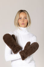 FAUX FUR MITTENS - Sable