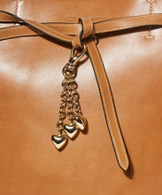 MINI PUFFY HEART BAG CHARM - Gold