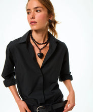 PUFFY HEART NECKLACE - Black