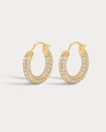 PAVE AMALFI HUGGIES - Gold