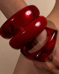 THE FORMENTERA BANGLE SET - Red