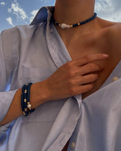 THE SEVILLE PEARL BRELET SET - Navy