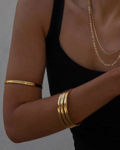 THE MALLORCA BANGLES SET - Gold