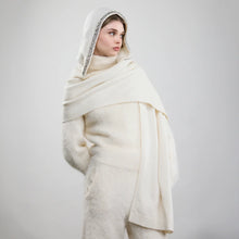 PRISM HOODED SCARF - Ivory