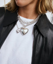 PUFFY HEART NECKLACE - Silver