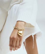 PUFFY HEART BRACELET - Gold