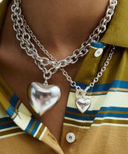 PUFFY HEART NECKLACE - Silver