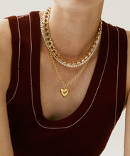 MINI PUFFY HEART NECKLACE - Gold