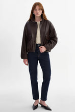 RAMONA LEATHER JACKET - Dark Brown