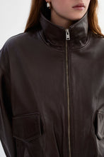 RAMONA LEATHER JACKET - Dark Brown