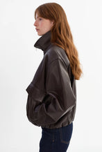 RAMONA LEATHER JACKET - Dark Brown
