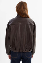RAMONA LEATHER JACKET - Dark Brown