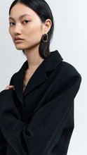 RIBBON EARRINGS - Black/Gold