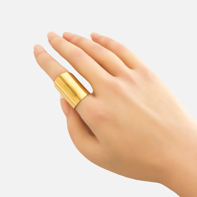 LARGE SLEEK RING - Gold