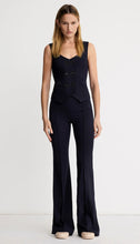 PINTUCK FLARE PANT - Navy