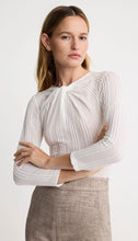 TWIST NECK KNIT TOP - White