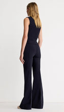 PINTUCK FLARE PANT - Navy