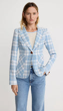 PATCH POCKET DUCHESS BLAZER - Sky Plaid
