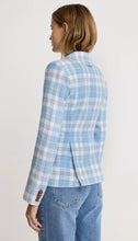 PATCH POCKET DUCHESS BLAZER - Sky Plaid