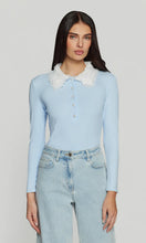 FRIDA LACE TOP - Light Blue