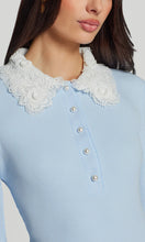FRIDA LACE TOP - Light Blue