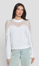 STEVIE MESH COMBO SWEATSHIRT - White