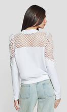 STEVIE MESH COMBO SWEATSHIRT - White