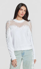 STEVIE MESH COMBO SWEATSHIRT - White