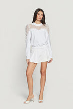 STEVIE MESH COMBO SWEATSHIRT - White