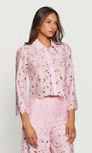 TALSIE GEORGETTE SHIRT - Pink/White