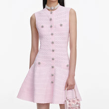 POINTELLE DIAMANTE KNIT MINI DRESS - Pink