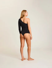 PRIMA BALLET ONE SHOULDER BODYSUIT - Black