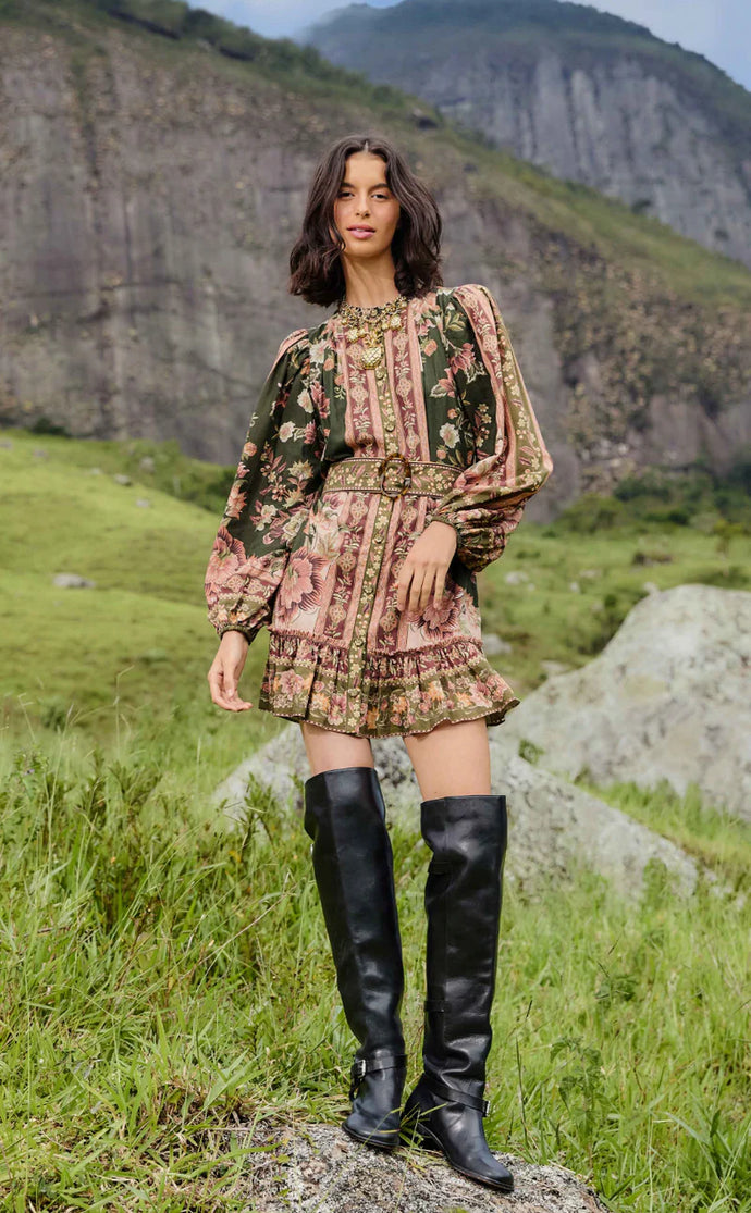 FLOWERING GARDEN MINI DRESS