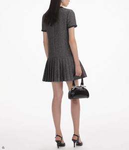 METALLIC BOUCLE MINI DRESS