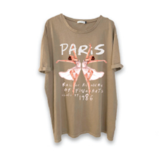 PARIS BALLET TEE - Camel Gold