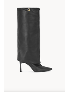 WALY FOLDOVER HIGH HEEL BOOT - Black